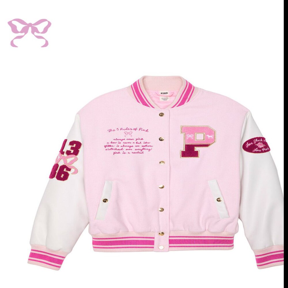 Victoria's Secret, Pink x Love Shack Fancy M, Limited Edition Varsity Jacket